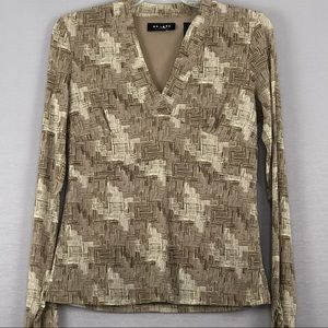 AXCESS Geometric Print Top SZ M